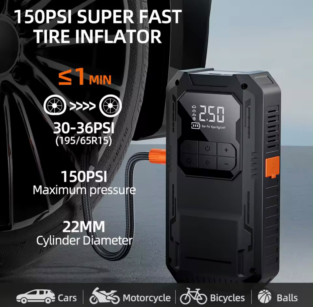 Protable Car Jump Starter & Tire Inflator
