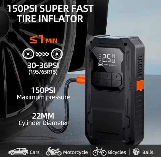 Protable Car Jump Starter & Tire Inflator